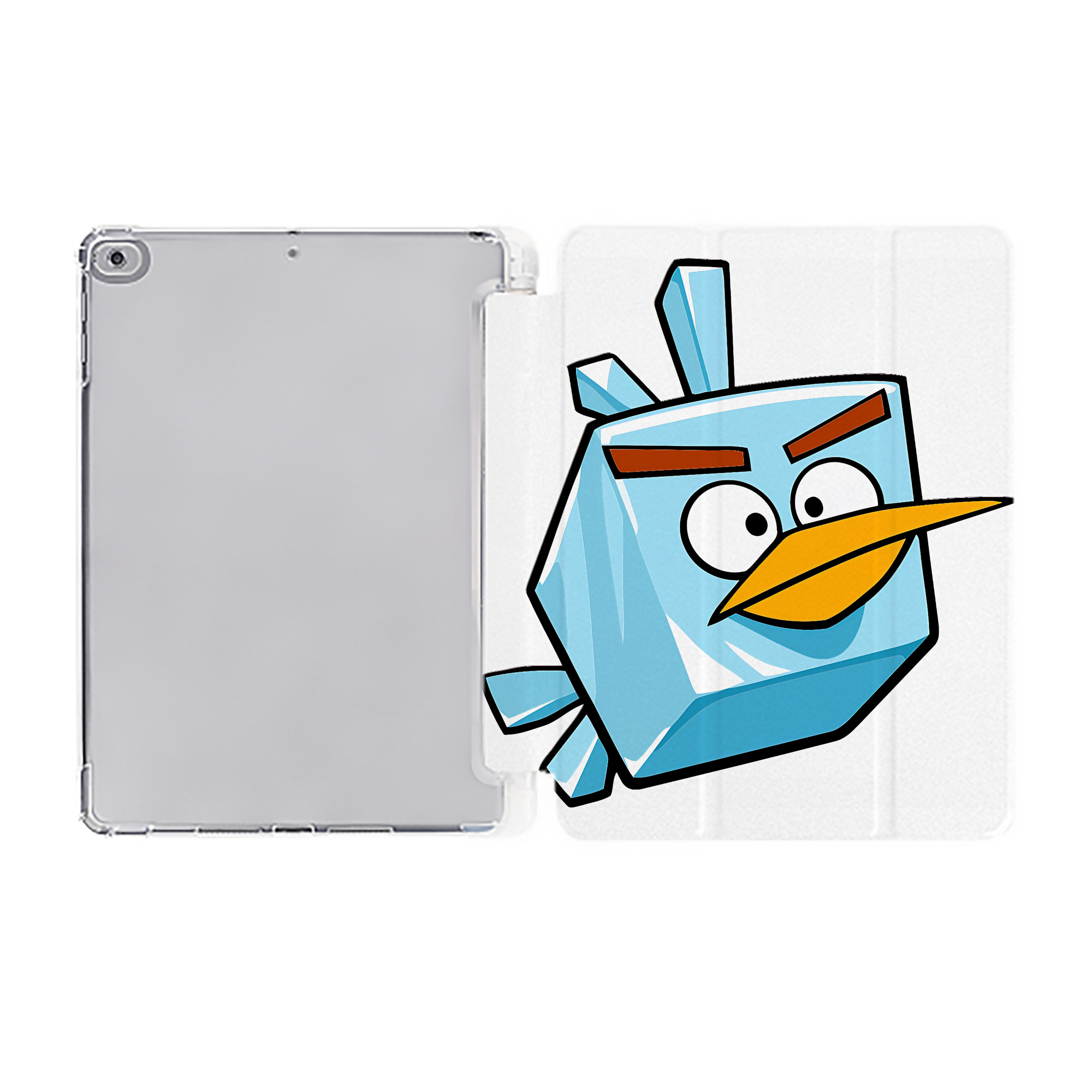 （画像用） Angry Birds アングリーバード IPad ケース ペン収納付き 三つ折りスタンド PUレザー×シリコン 対応機種9.5/10.5/10.9インチ